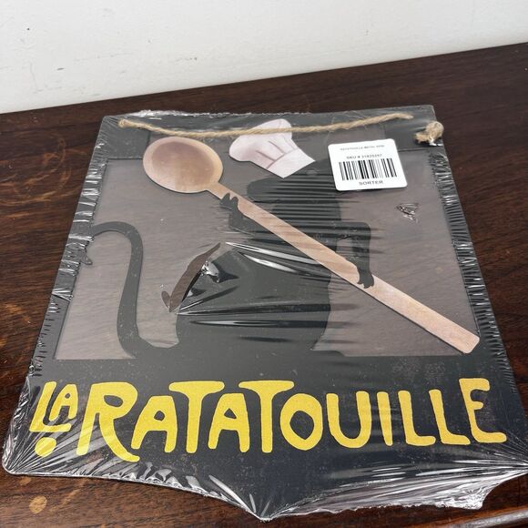 La Ratatouille Hanging Metal Sign Prop Disney Pixar Licensed NEW - Picture 7 of 7